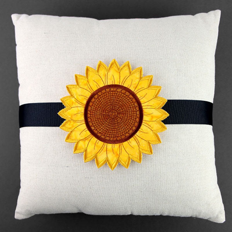 Up and Autumn Pillow Wrap – Sunflower (In-the-Hoop)
