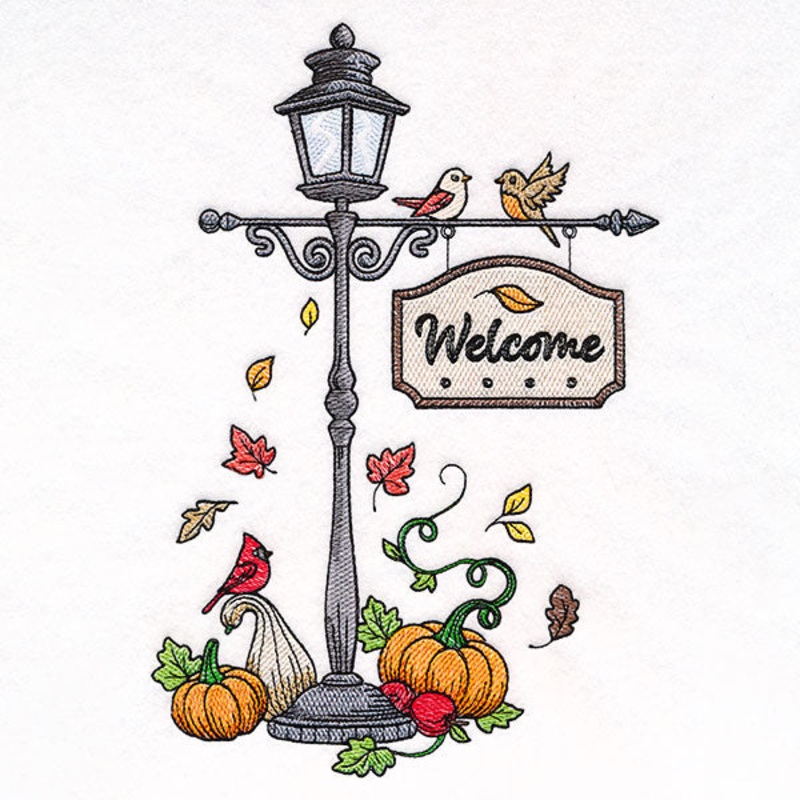 Welcome Autumn Lamppost|10.14″ x 6.84″ / 257.52mm x 173.79mm|8.66″ x 5.84″ / 220.06mm x 148.43mm|7.8″ x 5.26″ / 198.19mm x 133.7mm|6.85″ x 4.62″ / 173.91mm x 117.35mm|All Sizes
