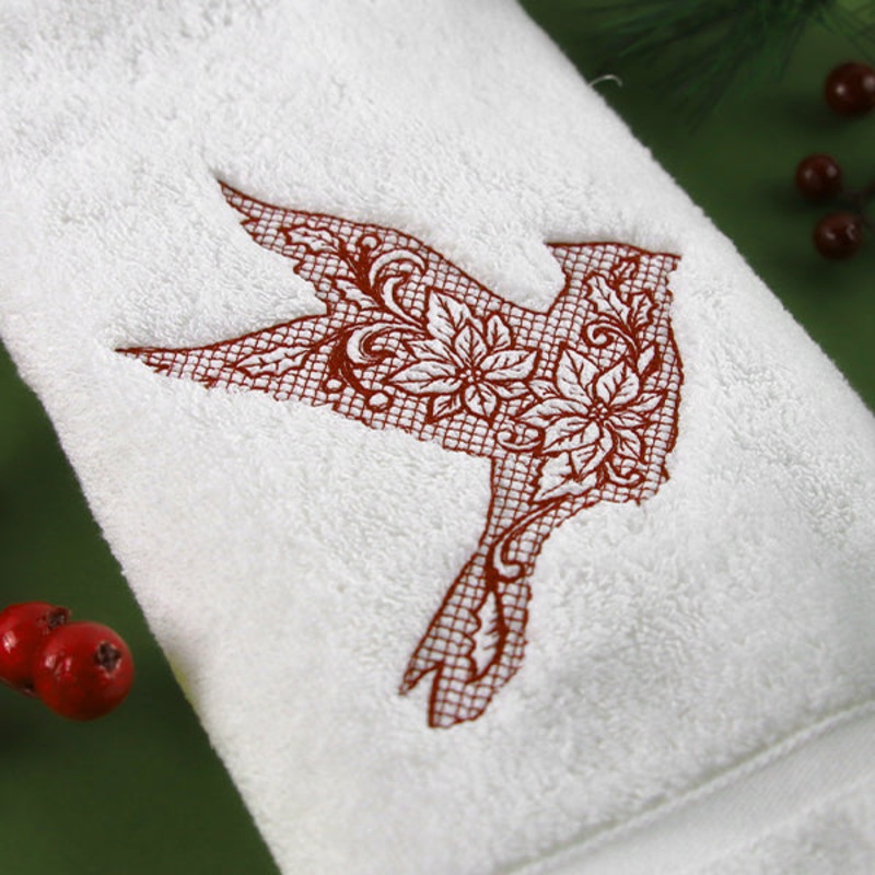 Christmas Cardinal Silhouette (Trapunto)