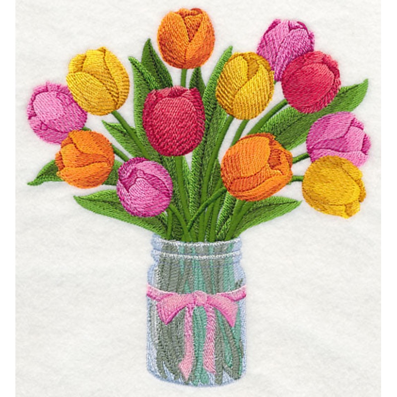 Tulips in Mason Jar|7.52″ x 6.9″ / 191.02mm x 175.27mm|6.35″ x 5.8″ / 161.19mm x 147.26mm|5.32″ x 4.85″ / 135.01mm x 123.23mm|All Sizes