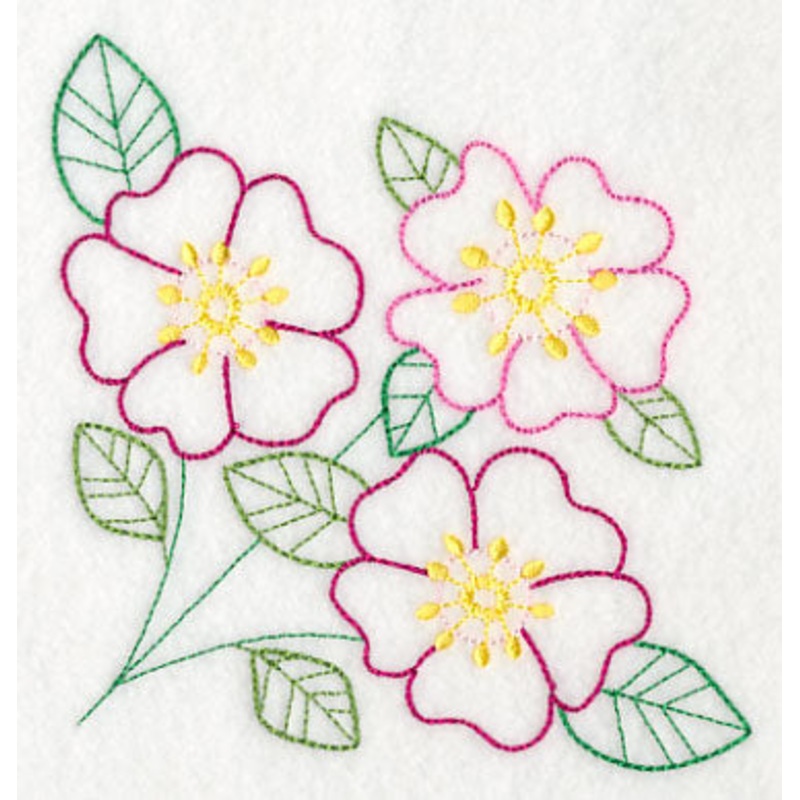 Bright Prairie Rose Corner (Vintage)