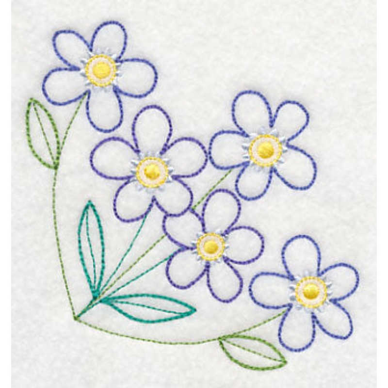 Charming Forget-Me-Not Corner (Vintage)