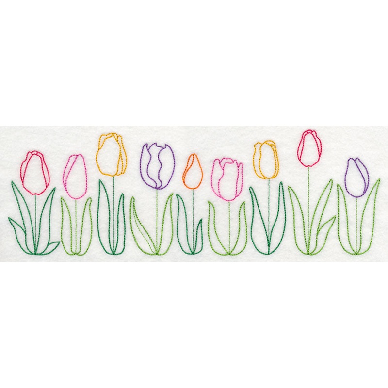 Colorful Tulip Border (Vintage)