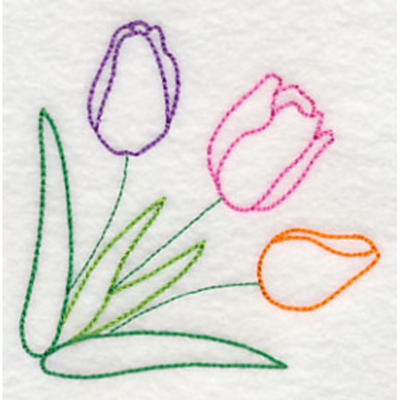 Colorful Tulip Corner (Vintage)