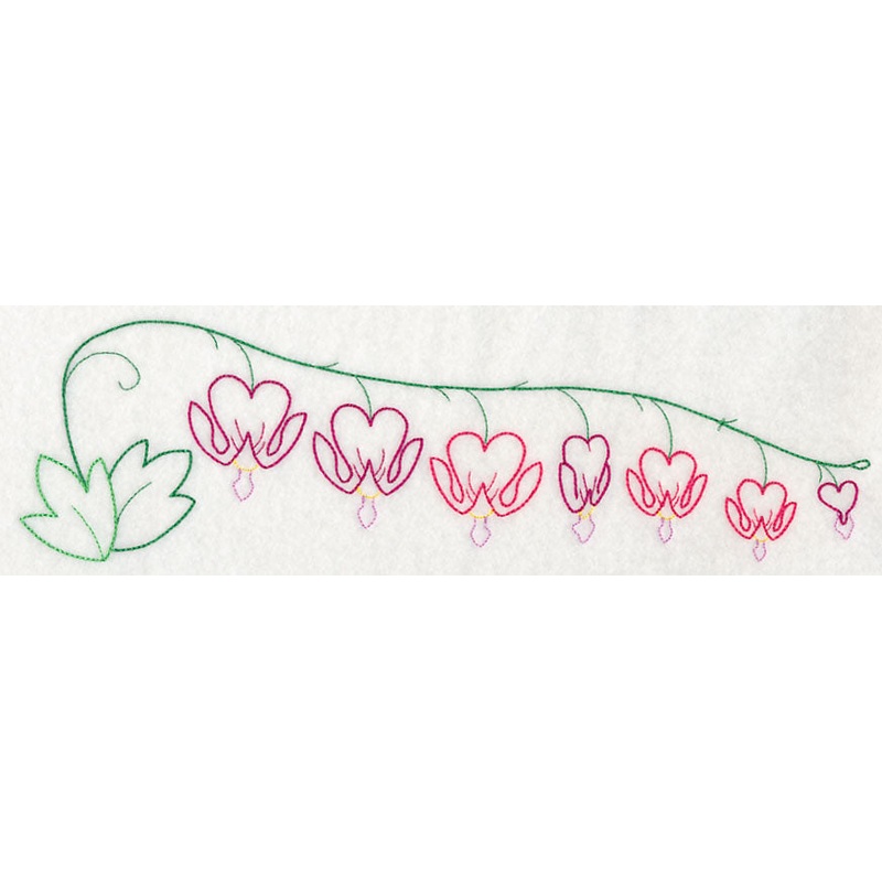 Delicate Bleeding Heart Border (Vintage)