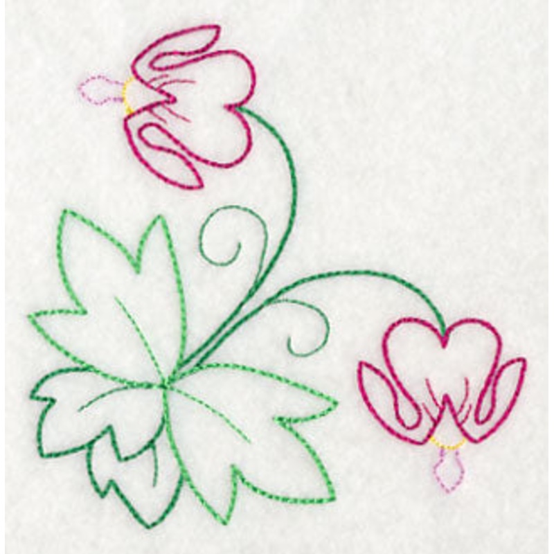 Delicate Bleeding Heart Corner (Vintage)