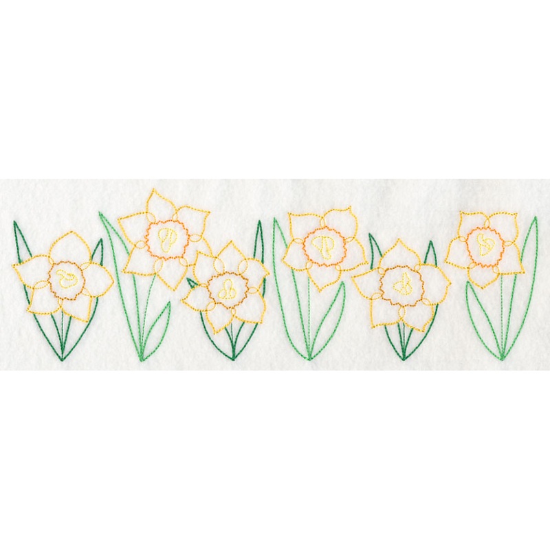 Delightful Daffodil Border (Vintage)