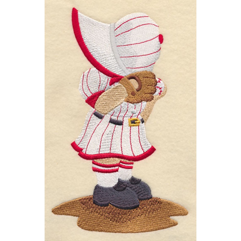 Let’s Play Ball Sunbonnet Sue|7.51″ x 4.56″ / 190.69mm x 115.85mm|6.84″ x 4.15″ / 173.61mm x 105.52mm|3.86″ x 2.34″ / 97.93mm x 59.34mm|All Sizes