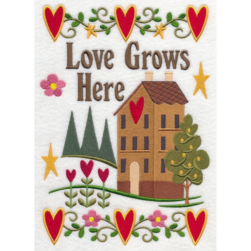 Love Grows Here|9.73″ x 6.9″ / 247.18mm x 175.35mm|7.8″ x 5.52″ / 198.21mm x 140.15mm|6.85″ x 4.85″ / 173.89mm x 123.23mm|All Sizes