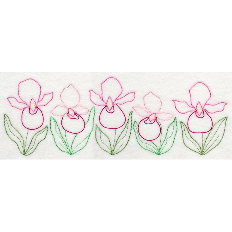 Lovely Lady’s Slipper Border (Vintage)