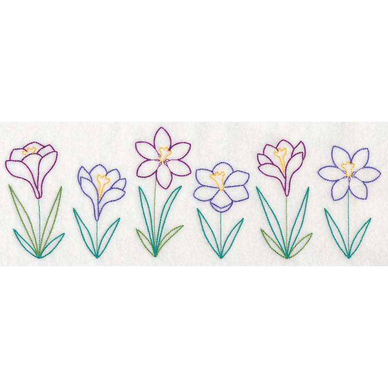 Springtime Crocus Border (Vintage)