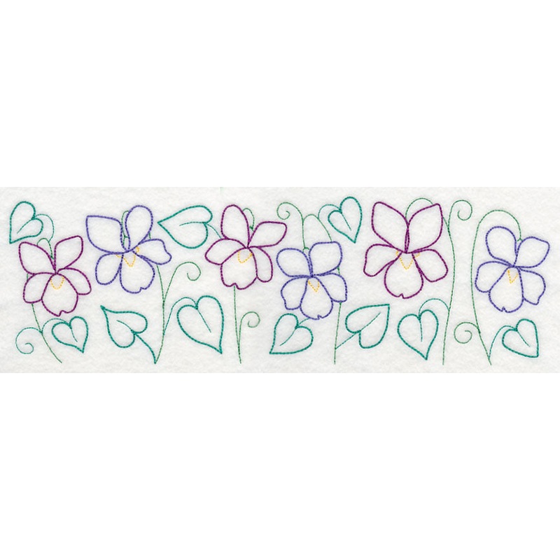 Whimsical Wood Violet Border (Vintage)