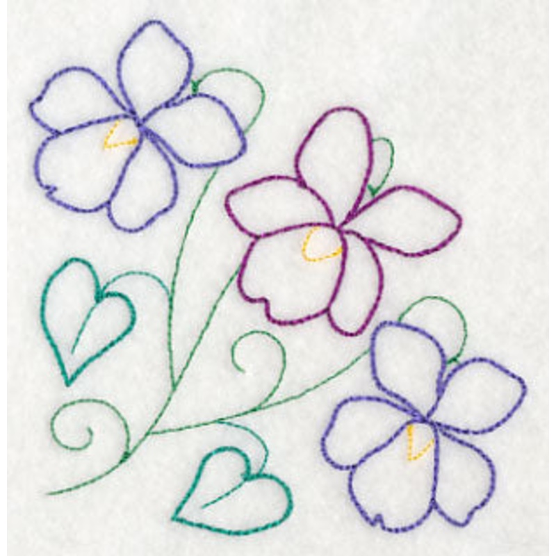 Whimsical Wood Violet Corner (Vintage)
