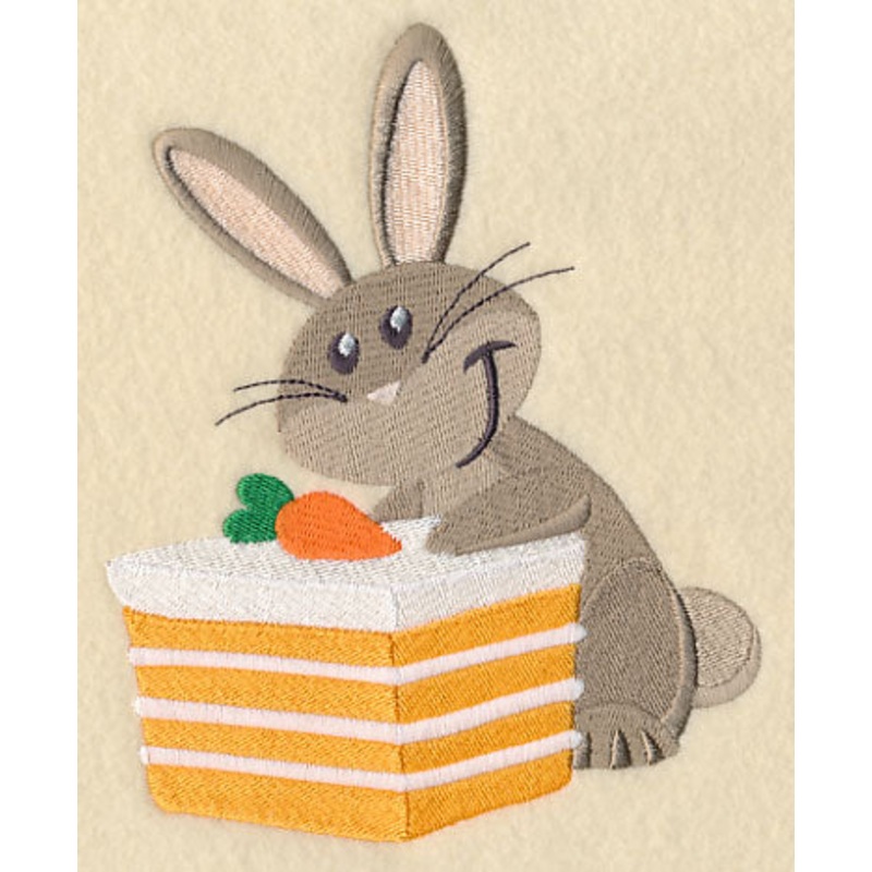 Bunny and Carrot Cake|6.17″ x 4.85″ / 156.64mm x 123.28mm|3.86″ x 3.04″ / 98.05mm x 77.13mm|All Sizes