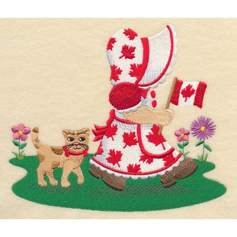 Canada Day Sunbonnet Sue|5.85″ x 6.91″ / 148.66mm x 175.39mm|4.84″ x 5.71″ / 122.87mm x 145.01mm|3.26″ x 3.86″ / 82.93mm x 98.12mm|All Sizes