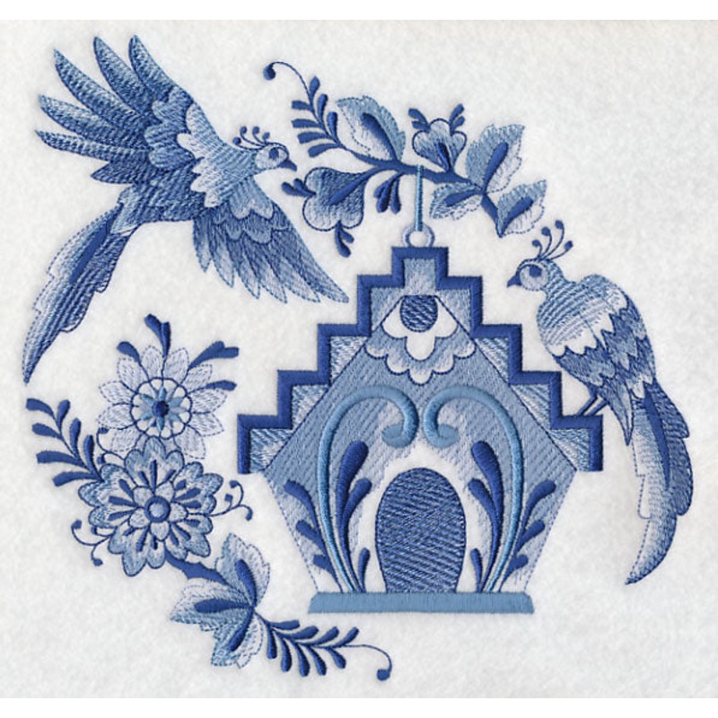 Delft Blue Birdhouse 3|7.6″ x 7.8″ / 192.94mm x 198.1mm|6.91″ x 7.09″ / 175.42mm x 180.04mm|5.86″ x 6.02″ / 148.86mm x 152.78mm|4.86″ x 4.98″ / 123.34mm x 126.53mm|All Sizes