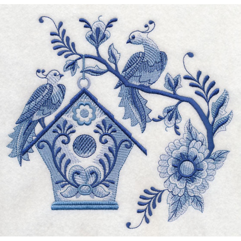 Delft Blue Birdhouse 6|6.9″ x 7.41″ / 175.23mm x 188.3mm|5.85″ x 6.29″ / 148.53mm x 159.65mm|4.85″ x 5.21″ / 123.14mm x 132.35mm|All Sizes