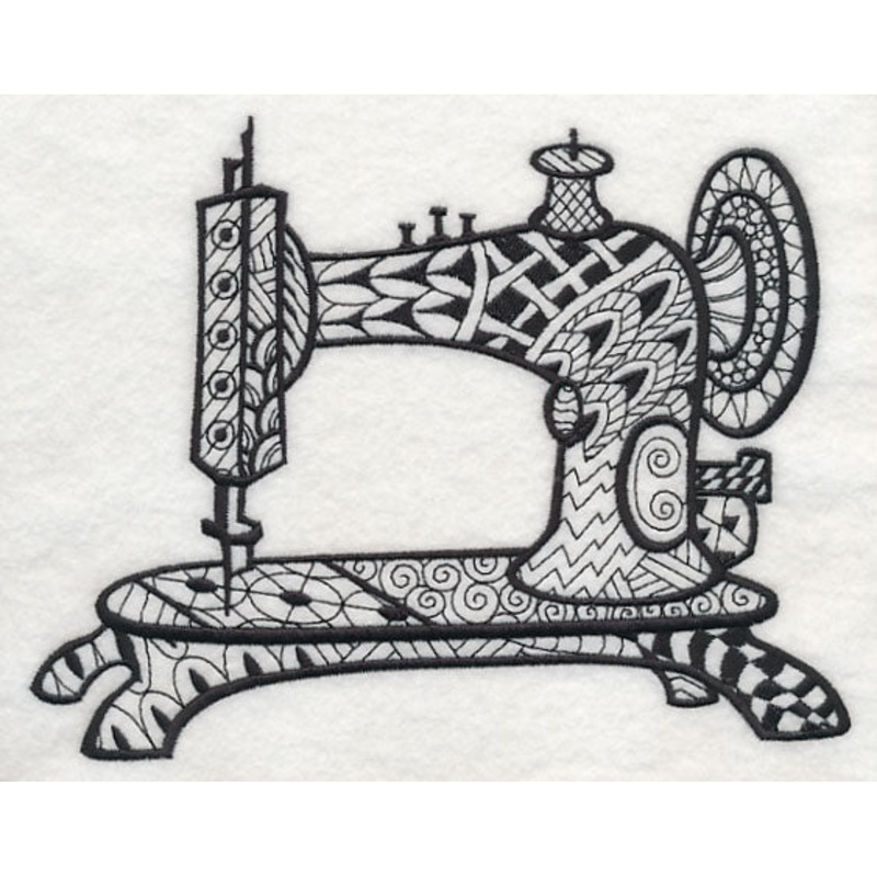 Vintage Sewing Machine 2 (Blackwork)