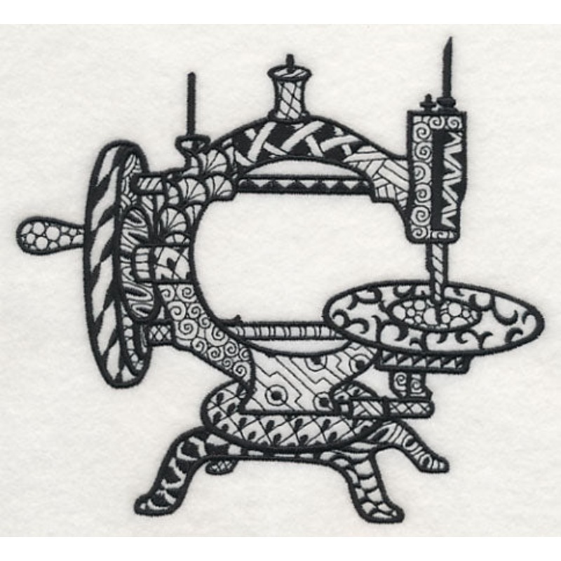 Vintage Sewing Machine 3 (Blackwork)