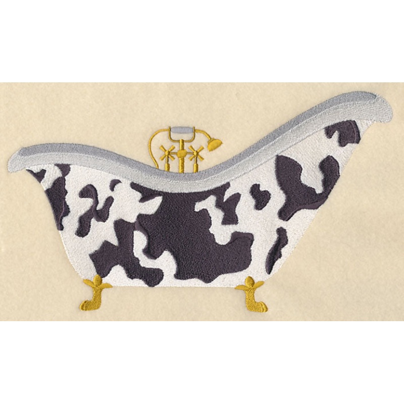 Cow Print Bathtub|5.42″ x 9.39″ / 137.61mm x 238.55mm|3.96″ x 6.86″ / 100.49mm x 174.13mm|2.24″ x 3.88″ / 56.84mm x 98.55mm|All Sizes