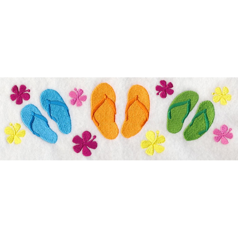 Flip Flops and Hibiscus Border