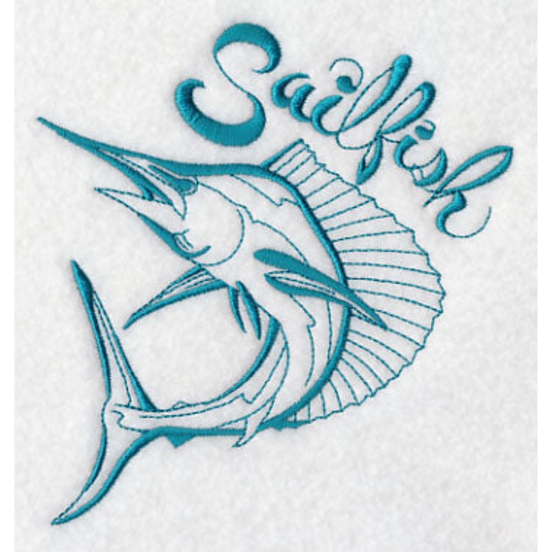 Splendid Sea Life – Sailfish|4.86″ x 4.57″ / 123.47mm x 116.12mm|3.86″ x 3.63″ / 98.07mm x 92.25mm|All Sizes