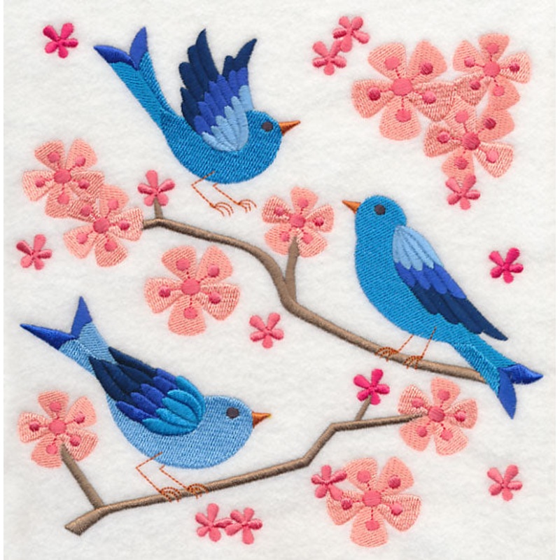Summertime Bluebirds and Blooms 1