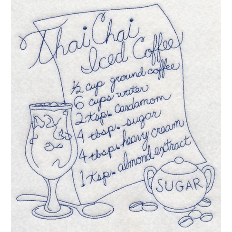 Thai Chai Iced Coffee (Bluework)