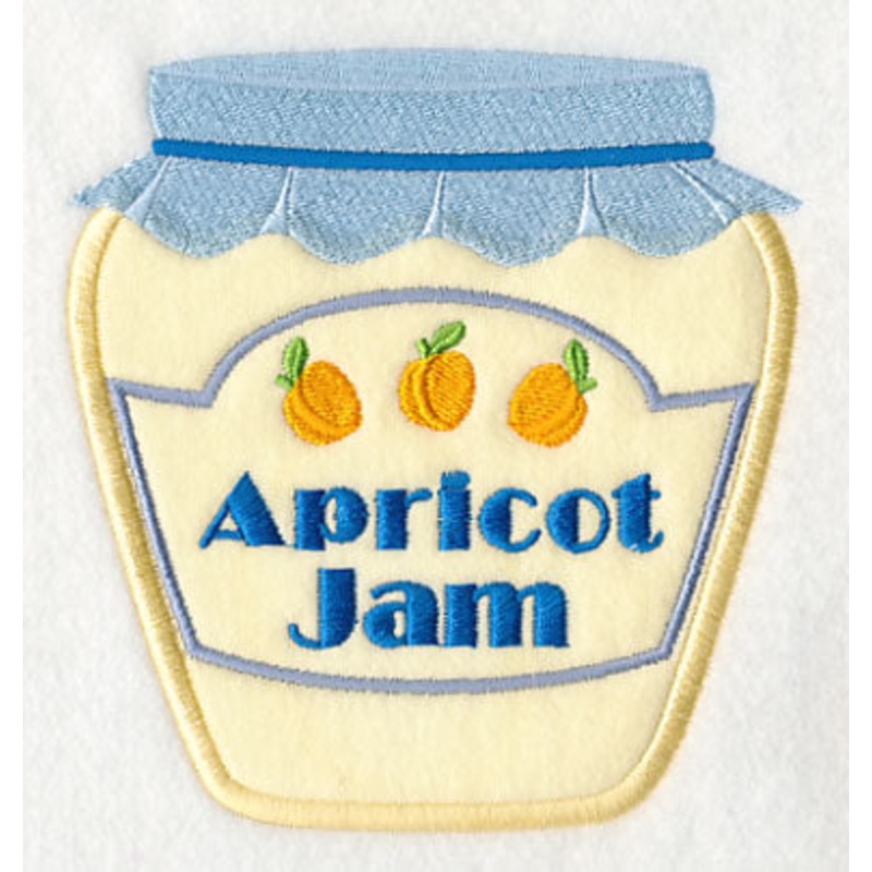 Apricot Jam (Applique)|5.11″ x 4.8″ / 129.84mm x 121.99mm|3.88″ x 3.65″ / 98.56mm x 92.6mm|All Sizes
