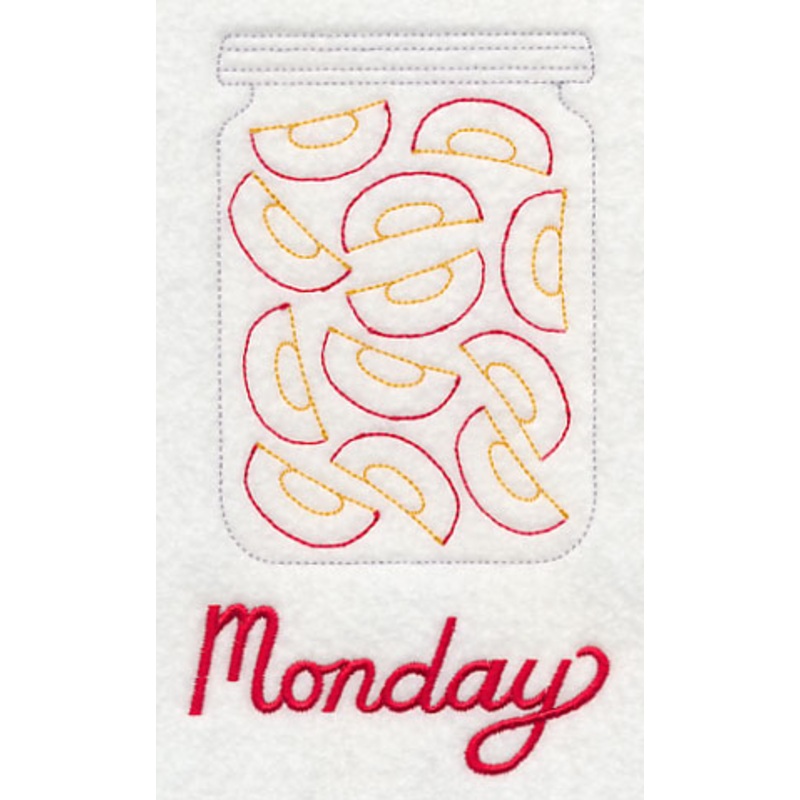 Canned Apples on Monday (Redwork)