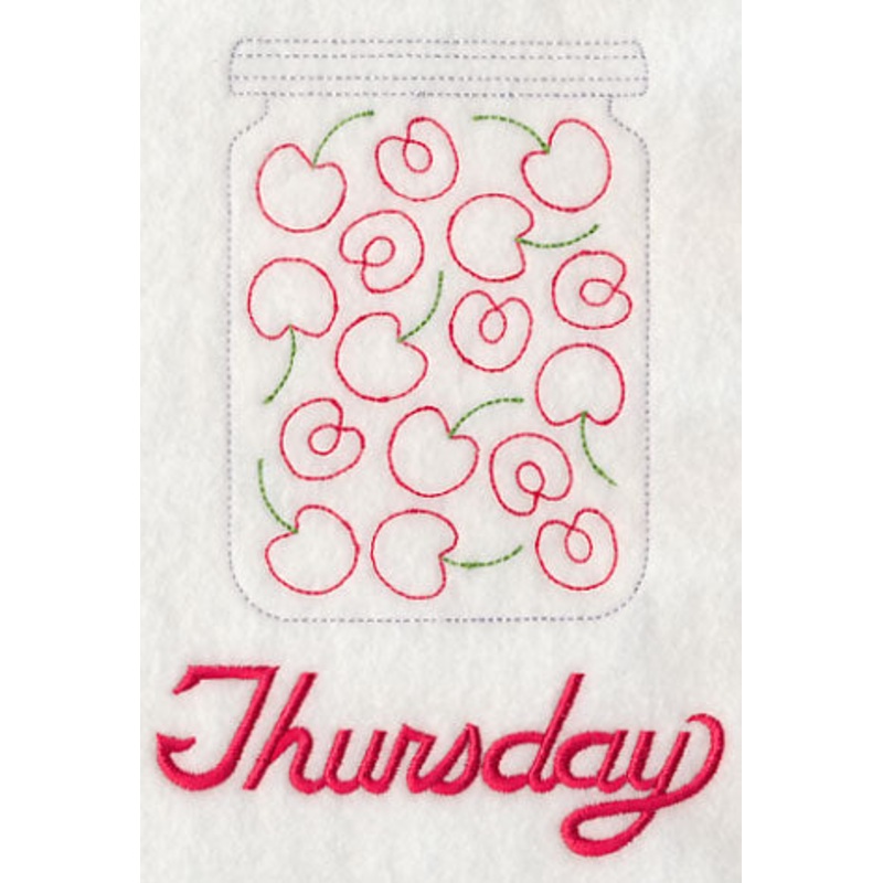 Canned Cherries on Thursday (Redwork)