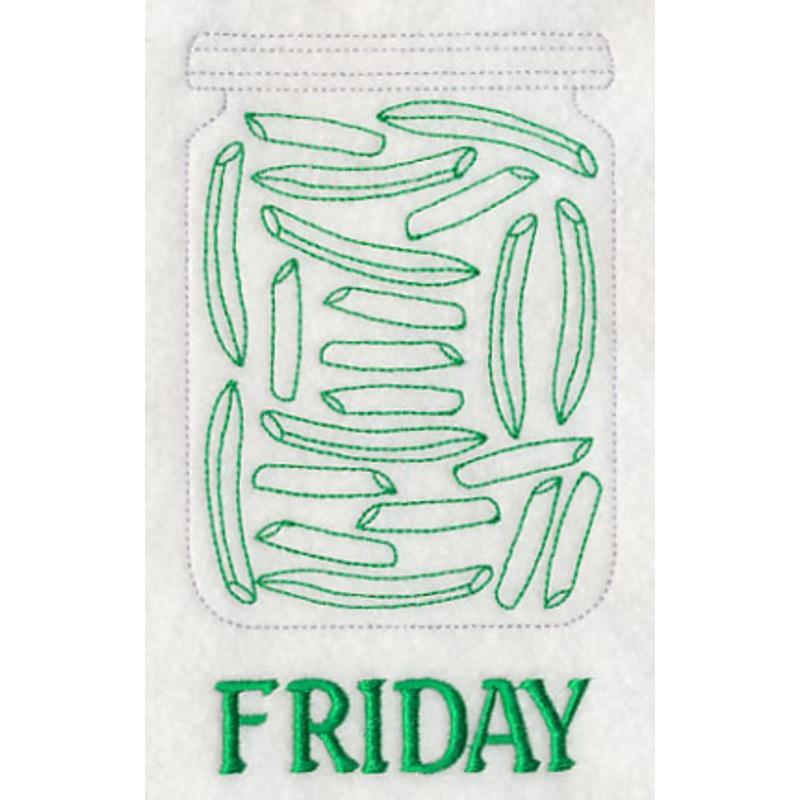 Canned Green Beans on Friday (Redwork)