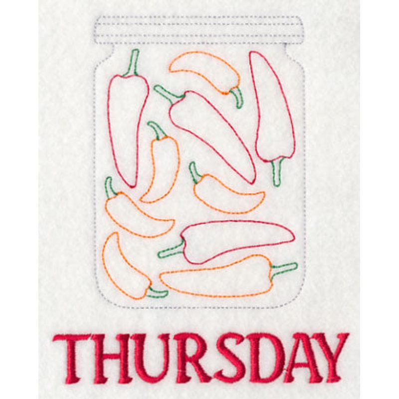 Canned Peppers on Thursday (Redwork)