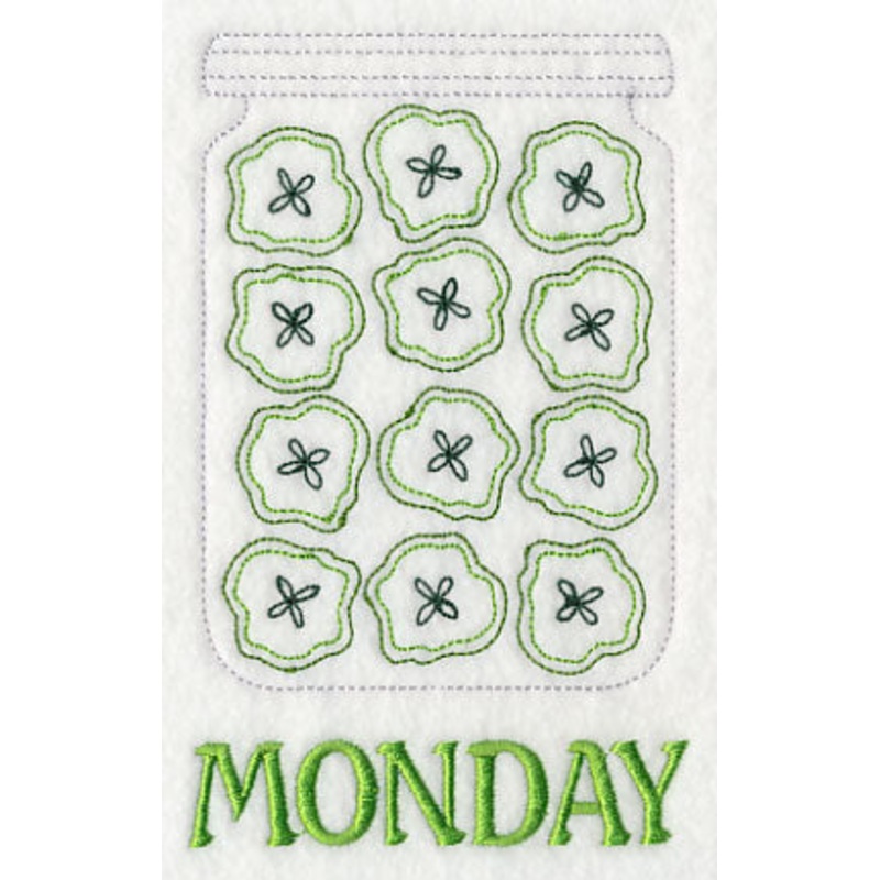 Canned Pickles on Monday (Redwork)