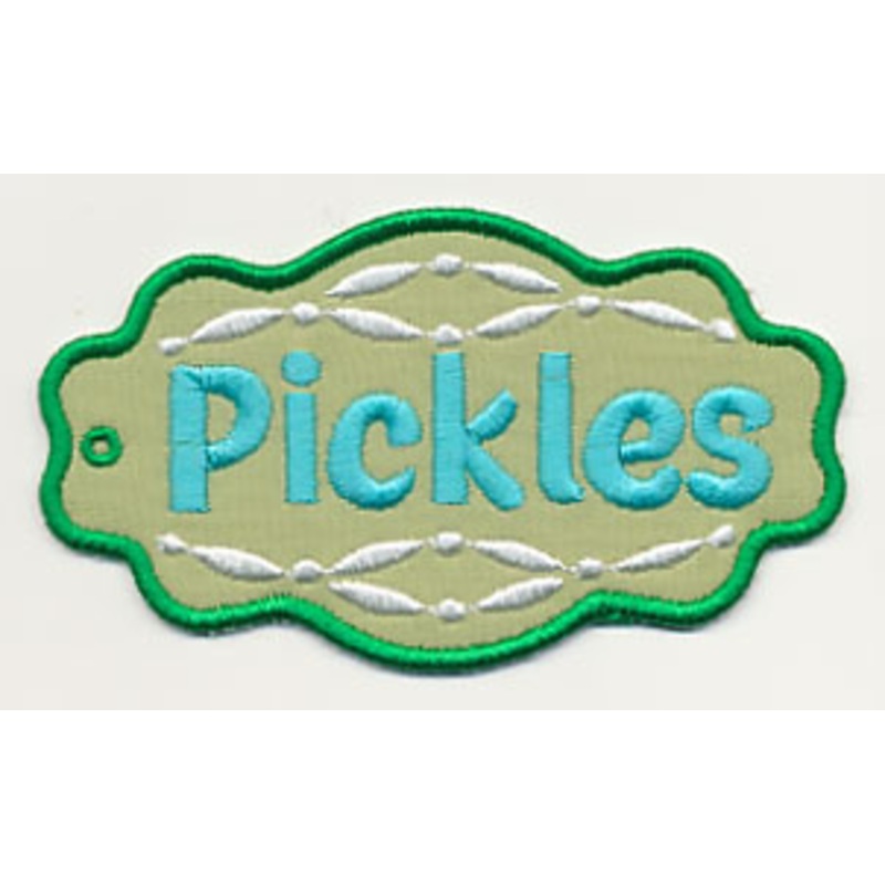 Canning Jar Tag – Pickles (In-the-Hoop)