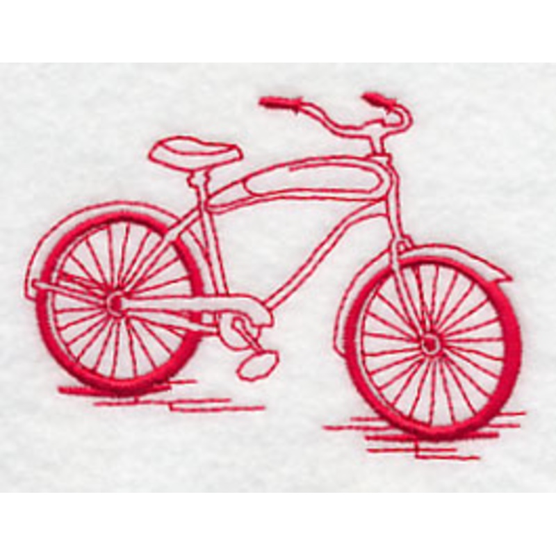 Antique Bicycle 2 (Redwork)|2.42″ x 3.41″ / 61.58mm x 86.49mm|1.47″ x 2.06″ / 37.26mm x 52.24mm|All Sizes