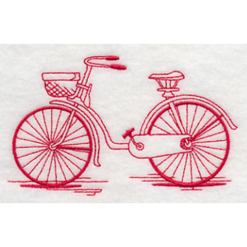 Antique Bicycle 4 (Redwork)|2.75″ x 4.59″ / 69.75mm x 116.67mm|1.66″ x 2.77″ / 42.19mm x 70.47mm|All Sizes