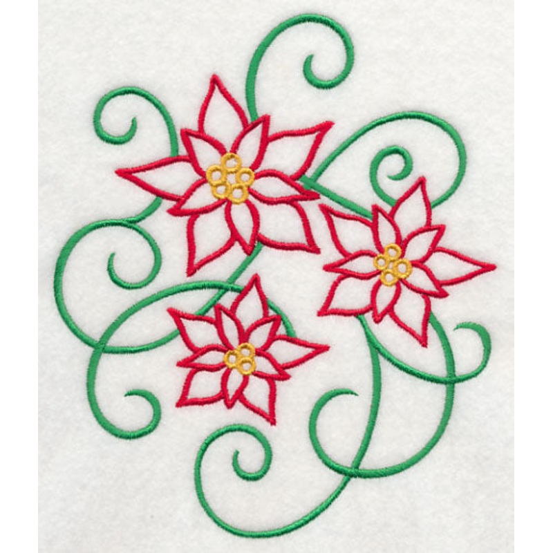 Art Nouveau Pretty Poinsettias