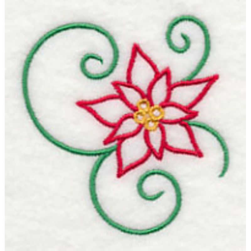 Art Nouveau Pretty Poinsettias Accent