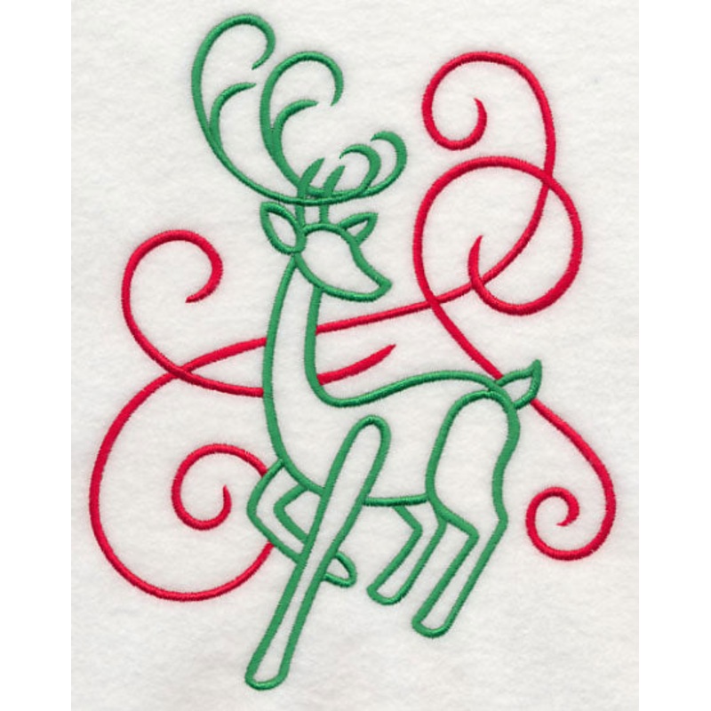 Art Nouveau Reindeer|7.4″ x 5.86″ / 188.03mm x 148.89mm|6.17″ x 4.89″ / 156.81mm x 124.19mm|3.86″ x 3.06″ / 98.1mm x 77.72mm|2.93″ x 2.31″ / 74.42mm x 58.67mm|All Sizes