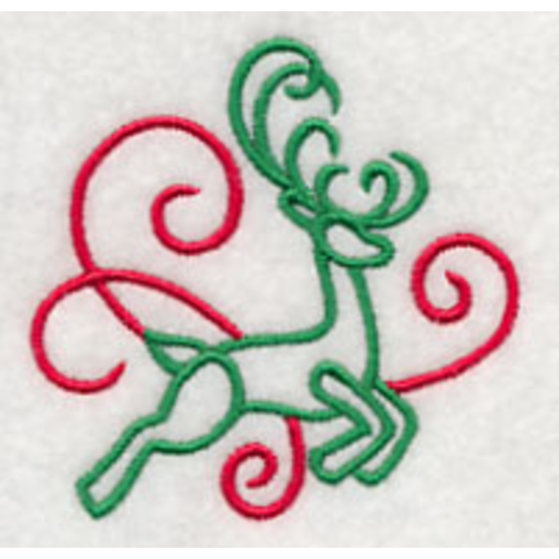 Art Nouveau Reindeer Accent|2.44″ x 2.5″ / 62.04mm x 63.5mm
