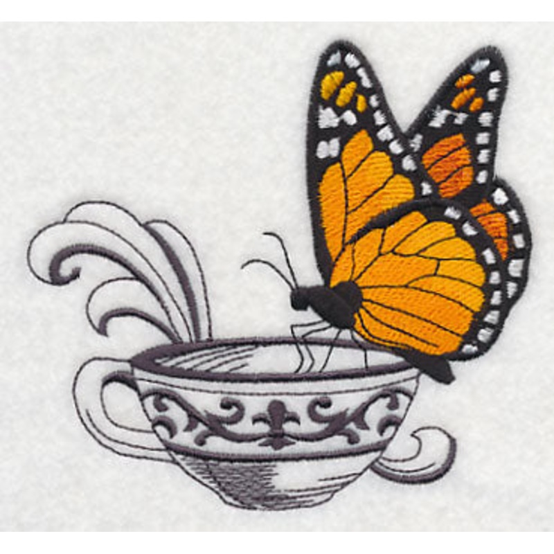 Butterflies at Tea Time 4|4.39″ x 4.74″ / 111.42mm x 120.46mm|2.58″ x 2.79″ / 65.52mm x 70.83mm|All Sizes