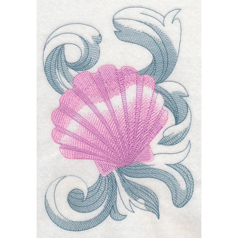 Clamshell with Baroque Background