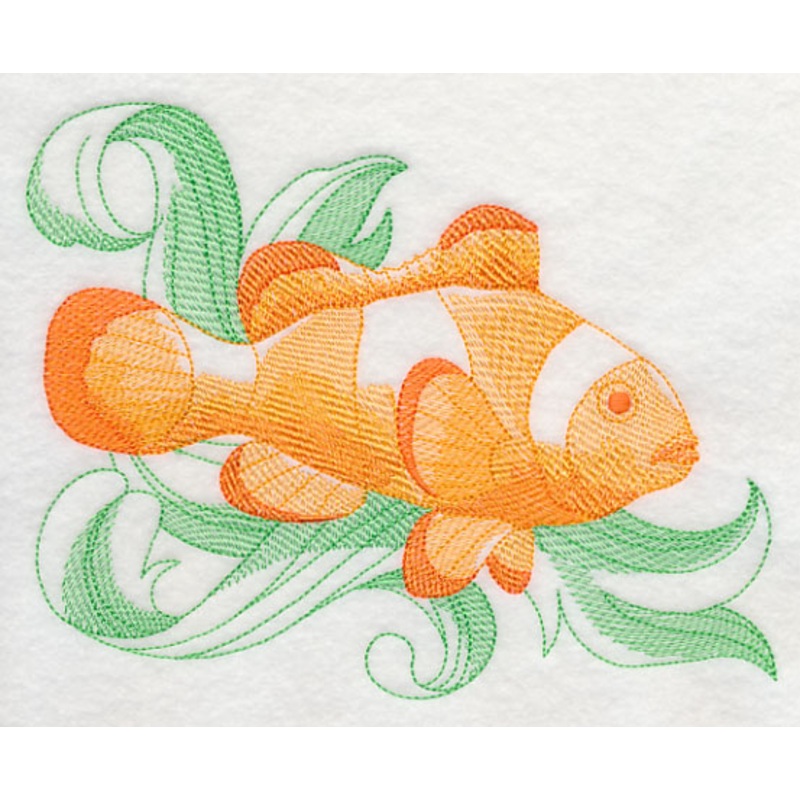 Clownfish with Baroque Background