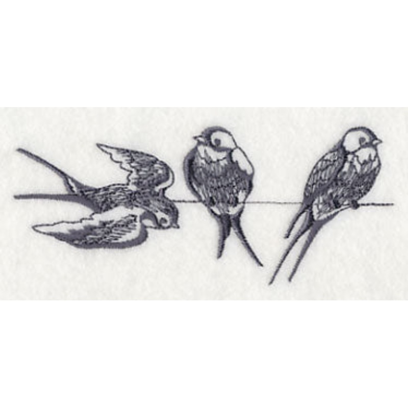 Swallows on a Wire 3|2.08″ x 4.85″ / 52.82mm x 123.27mm|1.65″ x 3.85″ / 41.96mm x 97.87mm|All Sizes