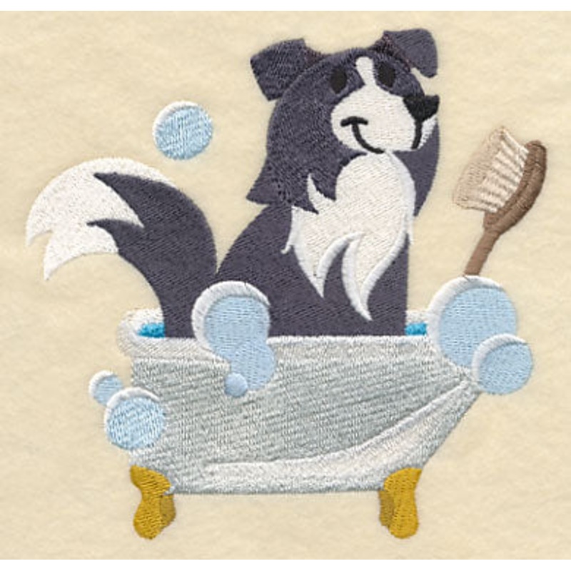 Border Collie in a Tub|4.88″ x 5.03″ / 123.85mm x 127.88mm|3.73″ x 3.86″ / 94.82mm x 97.99mm|All Sizes