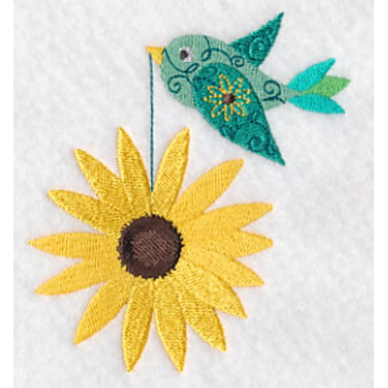 Tweet Black-eyed Susan|3.85″ x 3.43″ / 97.79mm x 87.12mm