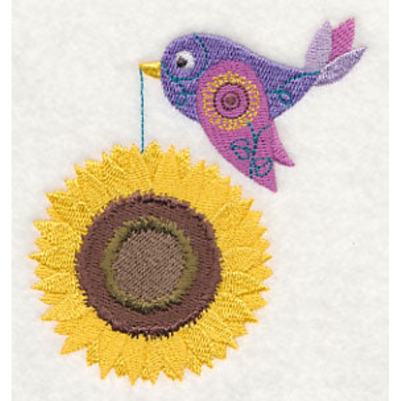 Tweet Sunflower|3.85″ x 3.61″ / 97.9mm x 91.69mm