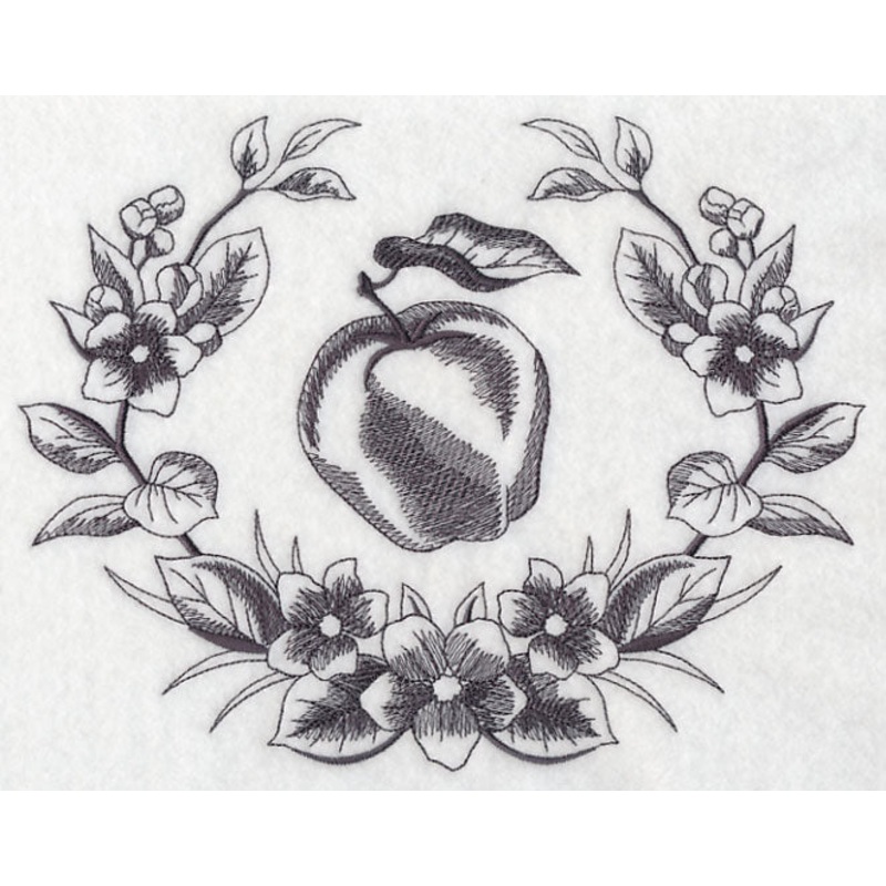 Apple Wreath|6.9″ x 8.87″ / 175.26mm x 225.3mm|5.81″ x 7.46″ / 147.57mm x 189.48mm|4.85″ x 6.23″ / 123.19mm x 158.24mm|All Sizes