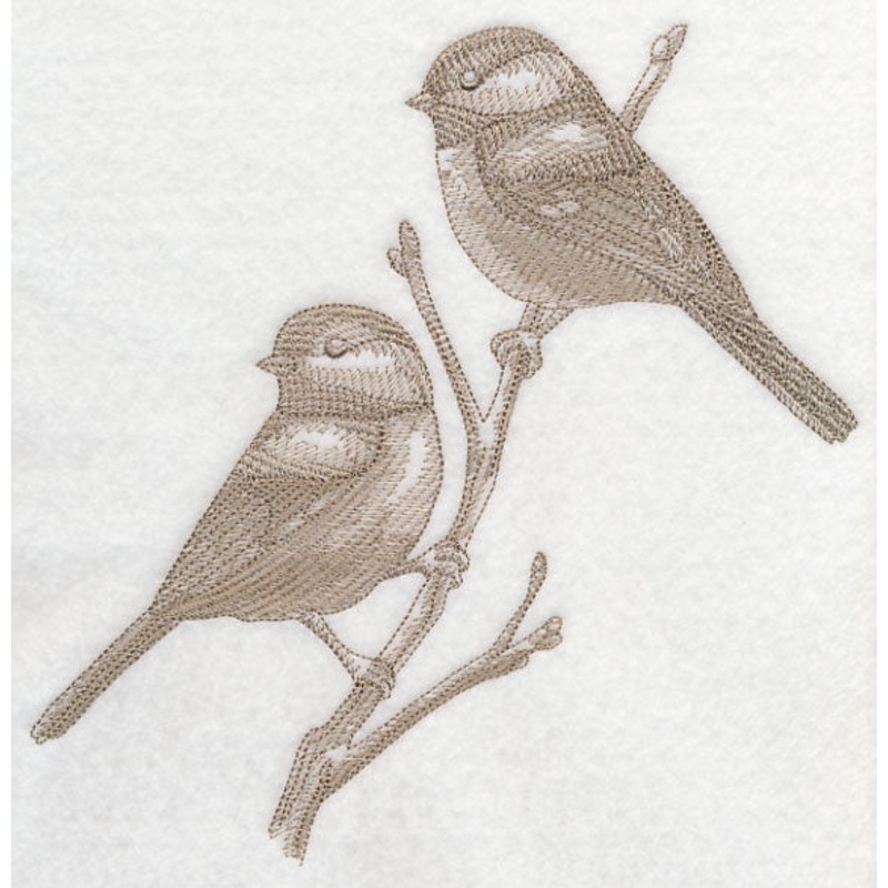 Chickadees (Toile)|7.8″ x 7.72″ / 198.08mm x 196.01mm|6.97″ x 6.9″ / 177.04mm x 175.26mm|5.91″ x 5.85″ / 150.07mm x 148.57mm|4.9″ x 4.84″ / 124.42mm x 123.03mm|All Sizes